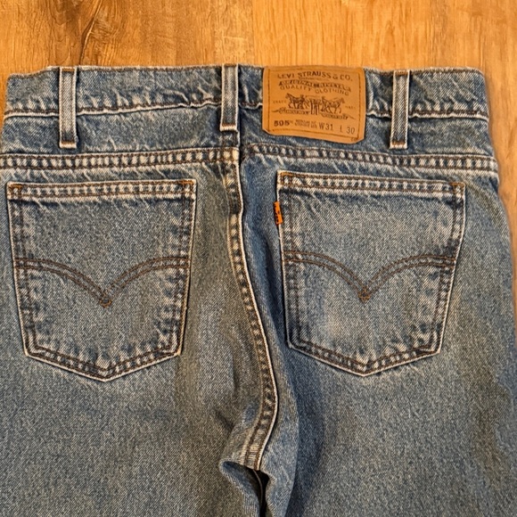 Levi's Denim - Levi's Vintage 90’s Orange Tab Relaxed Fit Jeans — Medium Blue Denim